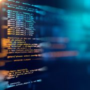 Programming code abstract technology background of software deve